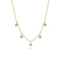 Gouden collier 5xzirkonia 3157YZI