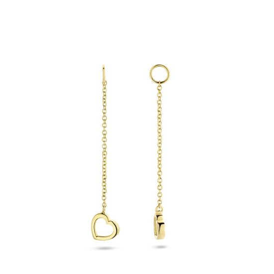 Blush gouden oorbelbedels hart 9084YGO