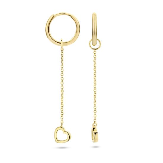 Blush gouden oorbelbedels hart 9084YGO
