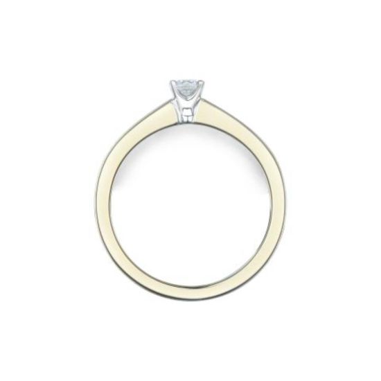 Gouden ring Briljant 0.18ct mt17,5
