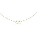 Gouden collier 2 hartjes JKN23049