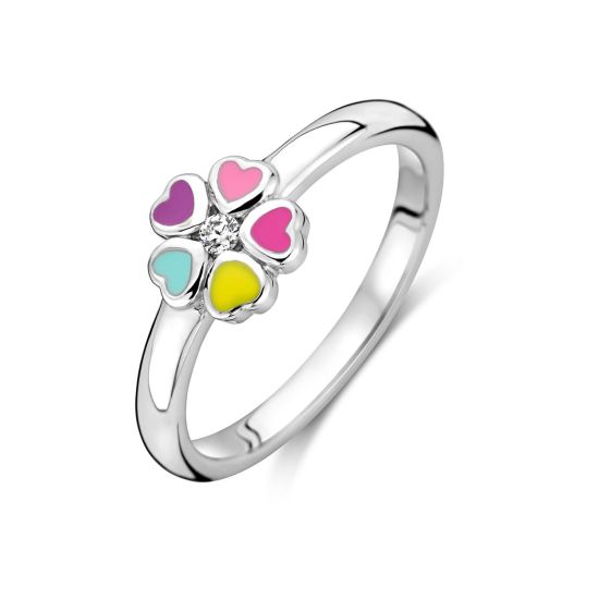 Ring bloem en zirkonia