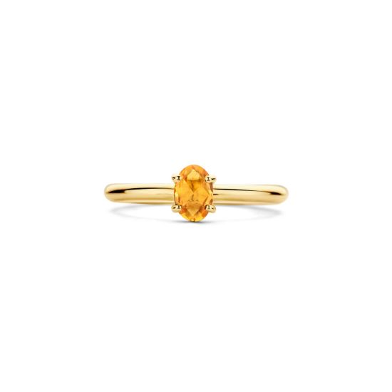 Gouden ring citrien mt 54 1242YCI/54