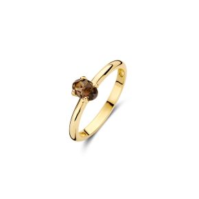 Gouden ring rookkwarts mt 54 1242YSQ/54