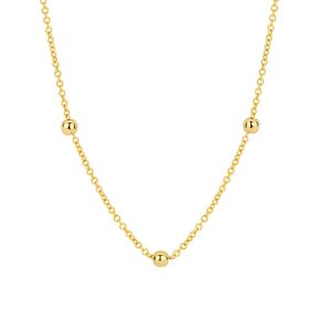 Gouden collier bolletjes 3145YGO