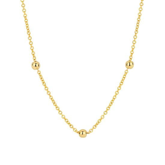 Gouden collier bolletjes 3145YGO