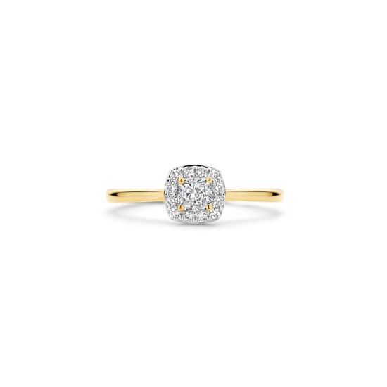 Gouden ring LG 0.25 en 0.12 mt54