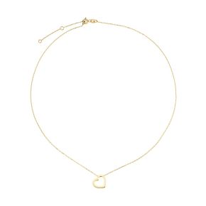 Gouden collier met hart 45cm JKN23357