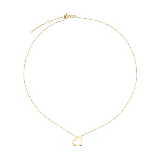 Gouden collier met hart 45cm JKN23357