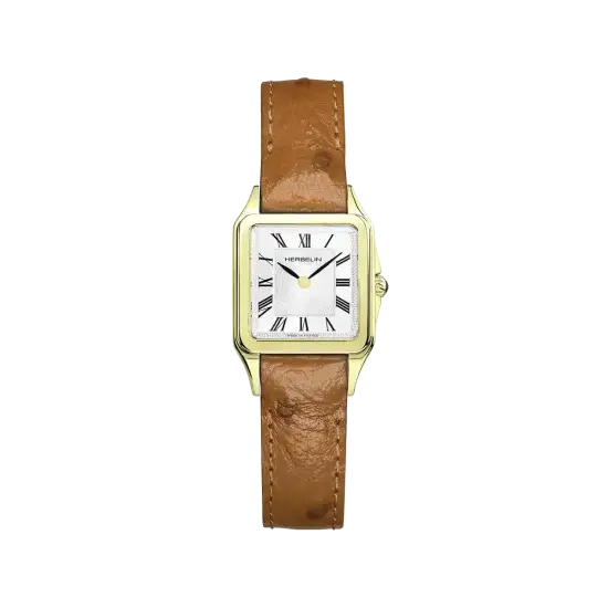 MH horloge dames staal/geel/leer 17457P01GD
