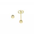Gouden oorsteker (14k) bol 3mm hol gemaakt