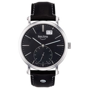 BS horloge heren staal/leer 17-13095-741