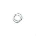 Zilveren oorring rhodium 13mm x1.3mm 1304783